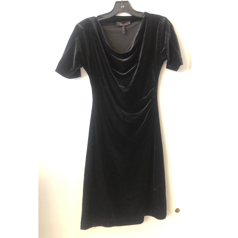 BCBG Max Azria Velvet Cowl Neck Dress